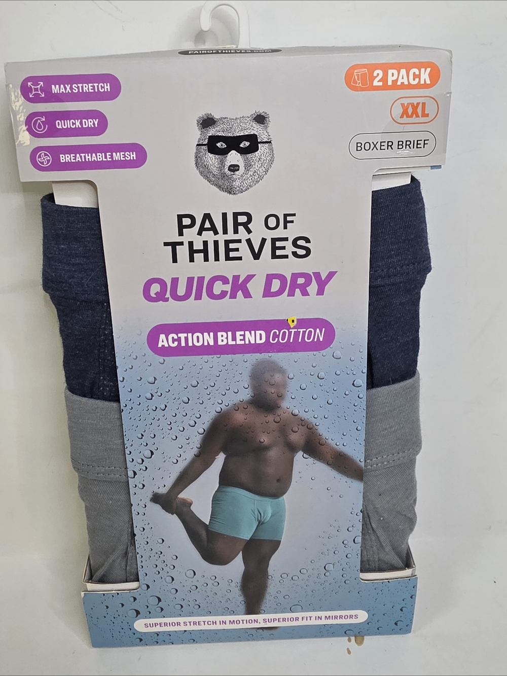 Pair Of Thieves 2pk Quick Dry Boxer Briefs Mens 2XL
